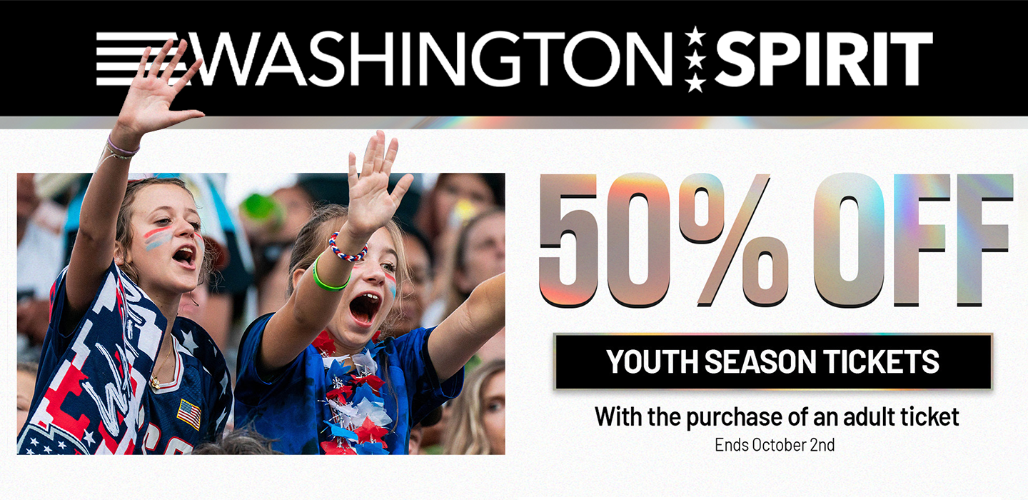 50% Youth Season Tickets with the purchase of an adult ticket. Ends October 2nd.